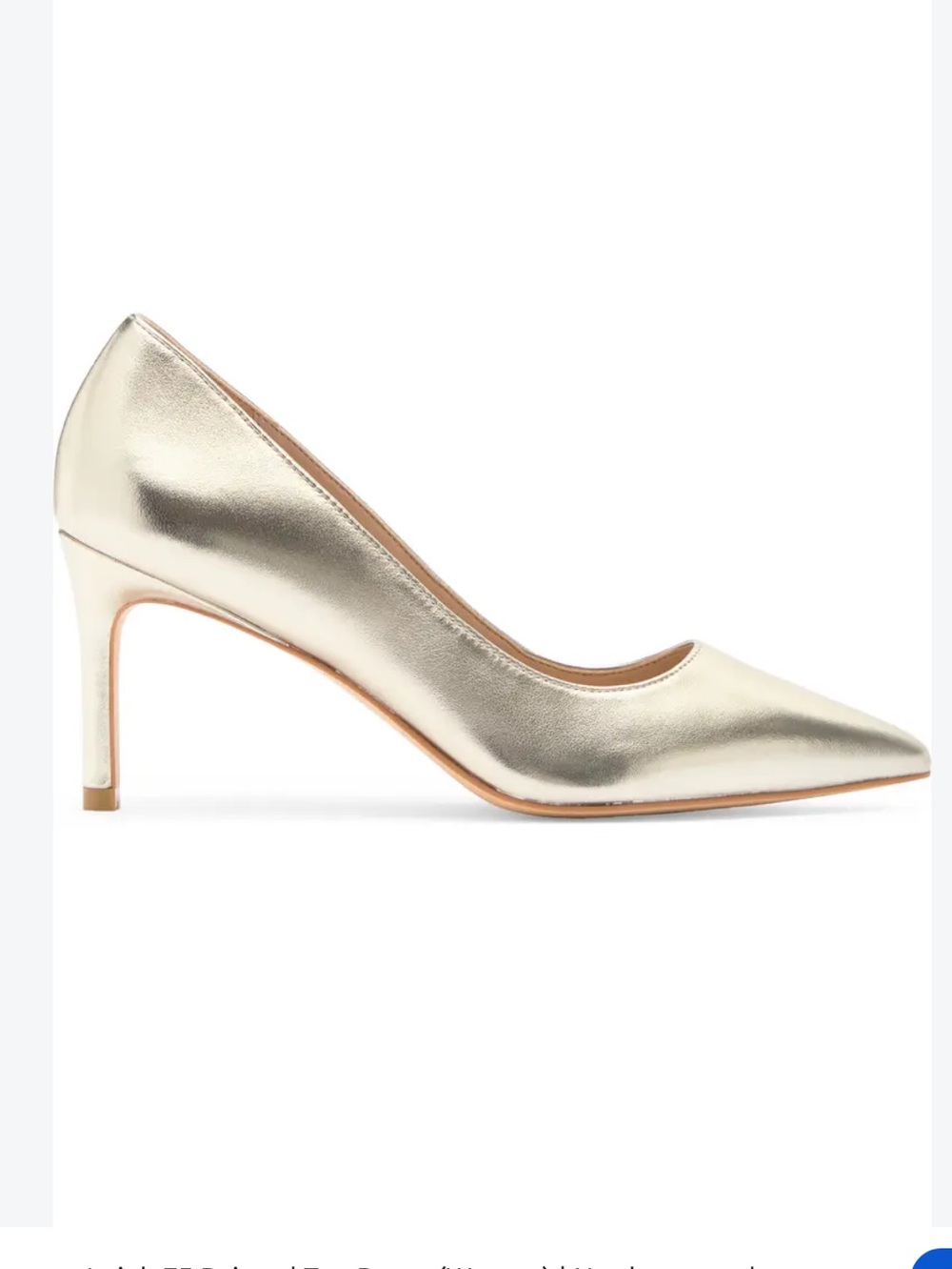 Stuart Weitzman Metallic Gold Pointed Toe Pump